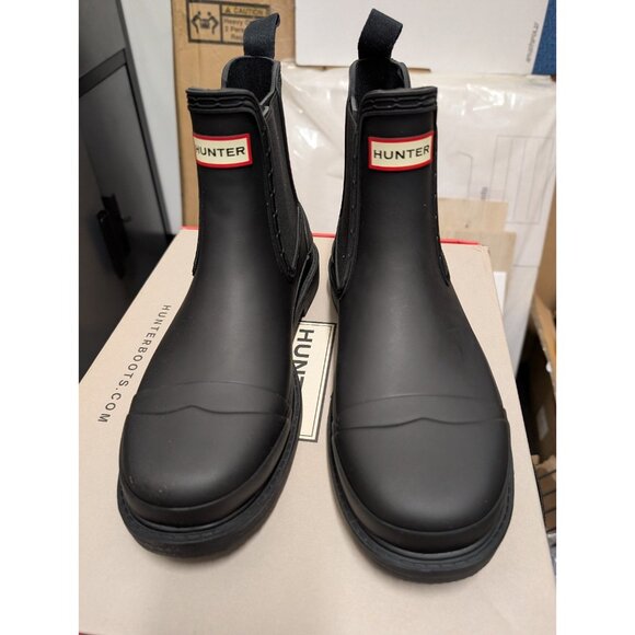 New Hunter Women's Original Chelsea Rain Boot Black Size 8 - Picture 3 of 10